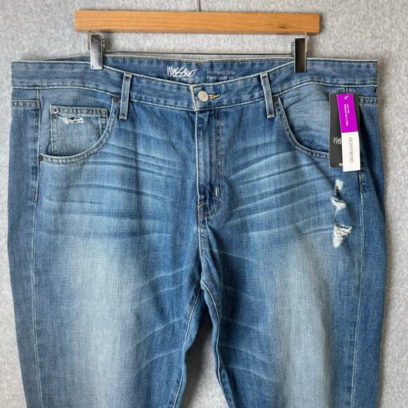 NWT Mossimo Jeans Women’s Plus Size 18 Boyfriend Crop 100% Cotton Casual Boho - Picture 4 of 12